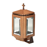 Lampada a candela monumento in ottone, 25,5 x 14 cm